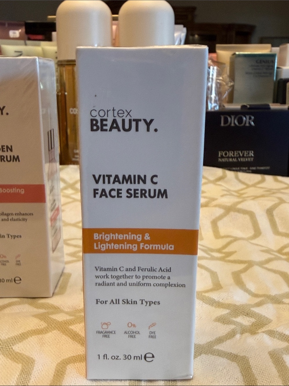 Vitamin C Face Serum - Brightening & Lightening, White/Orange